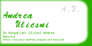 andrea ulicsni business card